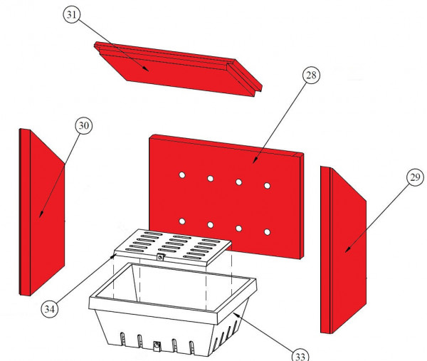 Fireplace Melange Feuerraumauskleidung