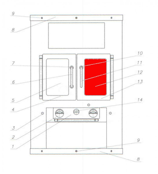 Fireplace Athen Sichtscheibe rechts A