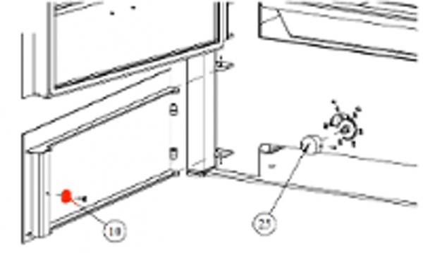 Fireplace Prato Plus Holzfachtür Verriegelung magnetisch